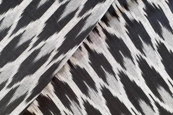 GREY - IKAT - Baumwollstoff aus Indien